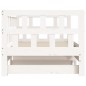 vidaXL Divano Letto con Letto Estraibile Bianco 80x200cm Massello Pino vidaXL Divano Letto con Letto Estraibile Bianco 80x200cm Massello Pino