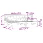 vidaXL Divano Letto con Letto Estraibile Bianco 80x200cm Massello Pino vidaXL Divano Letto con Letto Estraibile Bianco 80x200cm Massello Pino