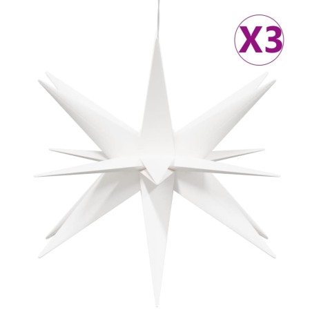 vidaXL Illuminazioni Stella Moravia con LED 3pz Pieghevoli Bianco 43cm