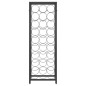 vidaXL Portavini da 27 Bottiglie Nero 34x18x100cm in Ferro Battuto