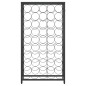 vidaXL Portavini da 45 Bottiglie Nero 54x18x100cm in Ferro Battuto