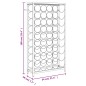 vidaXL Portavini da 45 Bottiglie Nero 54x18x100cm in Ferro Battuto