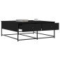 vidaXL Tavolino da Salotto Nero 100x99x40 cm in Legno Multistrato