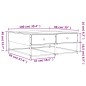 vidaXL Tavolino da Salotto Nero 100x99x40 cm in Legno Multistrato
