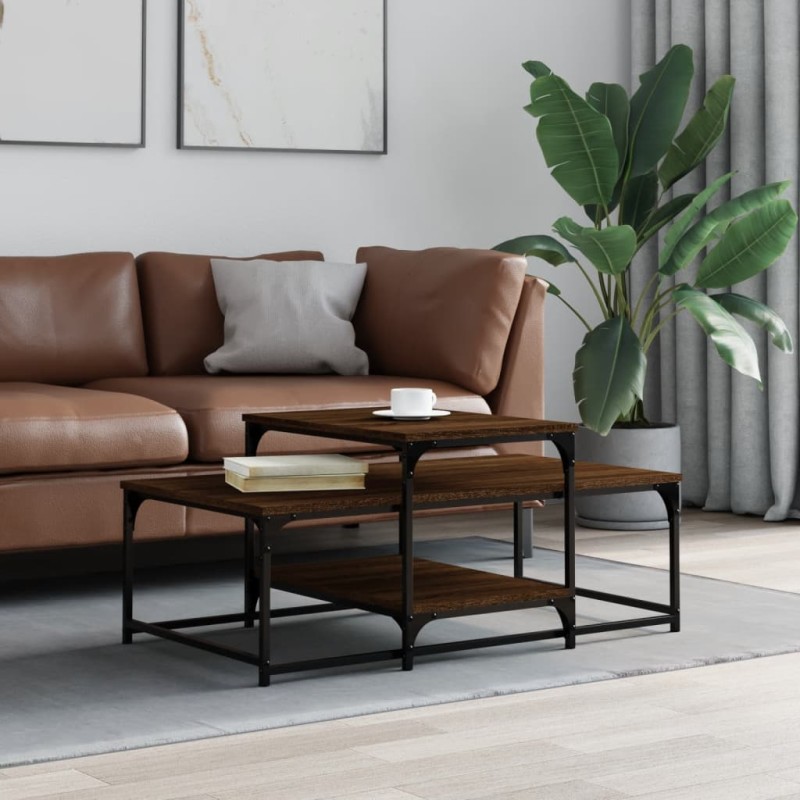 vidaXL Tavolino Salotto Rovere Marrone 102x60x45cm Legno Multistrato