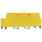 vidaXL Divano a 3 Posti Giallo Chiaro 180 cm in Tessuto