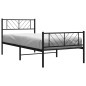 vidaXL Giroletto con Testiera e Pediera Metallo Nero 75x190 cm vidaXL Giroletto con Testiera e Pediera Metallo Nero 75x190 cm