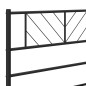 vidaXL Giroletto con Testiera e Pediera Metallo Nero 75x190 cm vidaXL Giroletto con Testiera e Pediera Metallo Nero 75x190 cm