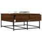 vidaXL Tavolino da Salotto Rovere Marrone 80x80x40cm Legno Multistrato