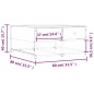 vidaXL Tavolino da Salotto Rovere Marrone 80x80x40cm Legno Multistrato