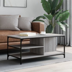 vidaXL Tavolino da Salotto grigio sonoma 100x50x45cm Legno Multistrato