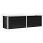 vidaXL Letto Rialzato Giardino Antracite 160x40x45 cm Acciaio Zincato vidaXL Letto Rialzato Giardino Antracite 160x40x45 cm Acciaio Zincato