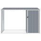 vidaXL Capanno per Legna Grigio 245x98x159 cm in Acciaio Zincato