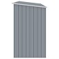 vidaXL Capanno per Legna Grigio 245x98x159 cm in Acciaio Zincato