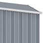 vidaXL Capanno per Legna Grigio 245x98x159 cm in Acciaio Zincato