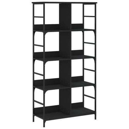 vidaXL Libreria Nera 78,5x33x153 cm in Legno Multistrato