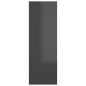 Mobile TV Grigio Lucido 30,5x30x90 cm in Truciolato Mobile TV Grigio Lucido 30,5x30x90 cm in Truciolato