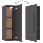 Mobile TV Grigio Lucido 30,5x30x90 cm in Truciolato Mobile TV Grigio Lucido 30,5x30x90 cm in Truciolato