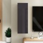 Mobile TV Grigio Lucido 30,5x30x90 cm in Truciolato Mobile TV Grigio Lucido 30,5x30x90 cm in Truciolato