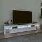 vidaXL Mobile Porta TV con Luci LED Bianco Lucido 230x36,5x40 cm vidaXL Mobile Porta TV con Luci LED Bianco Lucido 230x36,5x40 cm