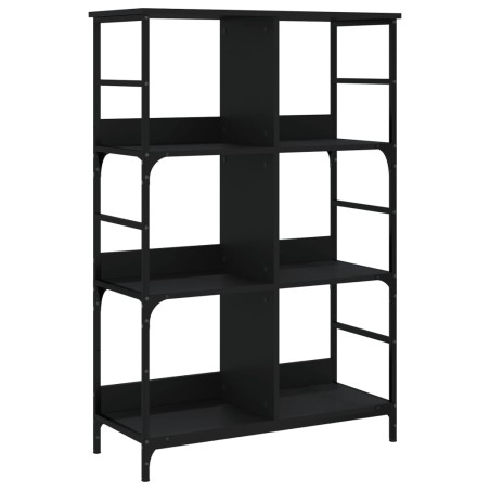 vidaXL Libreria Nera 78,5x33x117,5 cm in Legno Multistrato