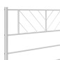 vidaXL Giroletto con Testiera e Pediera Metallo Bianco 150x200 cm vidaXL Giroletto con Testiera e Pediera Metallo Bianco 150x200 cm