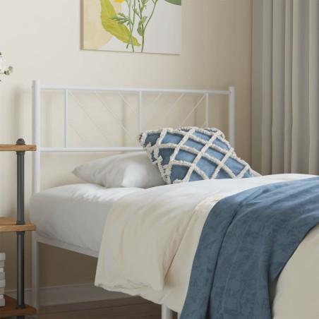 vidaXL Testiera in Metallo Bianco 100 cm