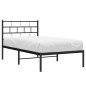 vidaXL Giroletto con Testiera in Metallo Nero 90x190 cm vidaXL Giroletto con Testiera in Metallo Nero 90x190 cm
