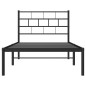 vidaXL Giroletto con Testiera in Metallo Nero 90x190 cm vidaXL Giroletto con Testiera in Metallo Nero 90x190 cm