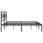vidaXL Giroletto con Testiera in Metallo Nero 183x213 cm vidaXL Giroletto con Testiera in Metallo Nero 183x213 cm
