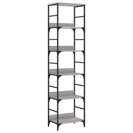 vidaXL Libreria Grigio Sonoma 50x33x188,5 cm in Legno Multistrato