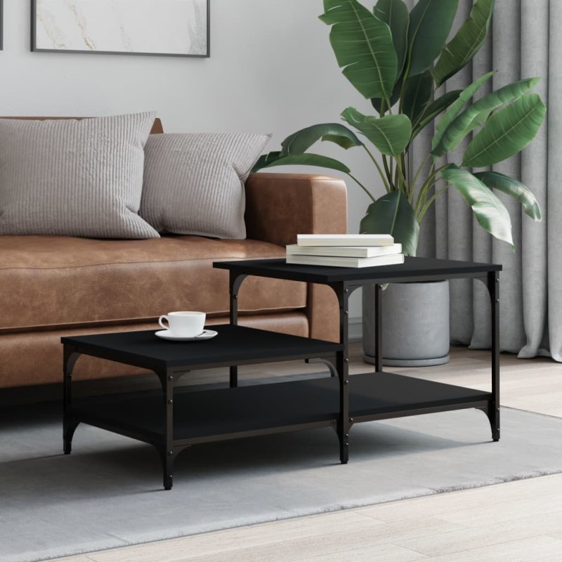vidaXL Tavolino da Salotto Nero 100x50,5x45 cm in Legno Multistrato