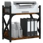 vidaXL Supporto Stampante 2 Livelli Rovere Fumo 40x20x40cm Multistrato vidaXL Supporto Stampante 2 Livelli Rovere Fumo 40x20x40cm Multistrato