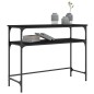 vidaXL Tavolino Consolle Nero 100x35,5x75 cm in Legno Multistrato