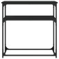 vidaXL Tavolino Consolle Nero 75x35,5x75 cm in Legno Multistrato vidaXL Tavolino Consolle Nero 75x35,5x75 cm in Legno Multistrato