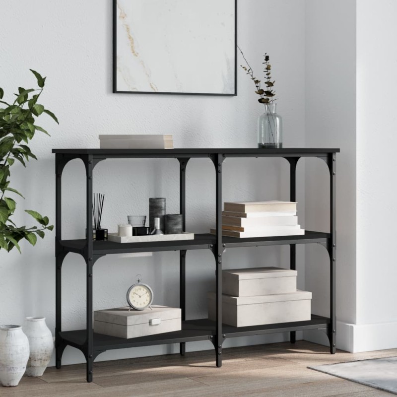 vidaXL Tavolino Consolle Nero 100x29x75 cm in Legno Multistrato vidaXL Tavolino Consolle Nero 100x29x75 cm in Legno Multistrato