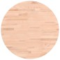 vidaXL Piano per Tavolo Ø50x1,5 cm Rotondo in Legno Massello di Faggio