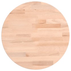 vidaXL Piano per Tavolo Ø30x4 cm Rotondo in Legno Massello di Faggio