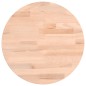 vidaXL Piano per Tavolo Ø30x4 cm Rotondo in Legno Massello di Faggio