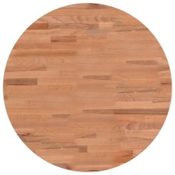 vidaXL Piano per Tavolo Ø50x4 cm Rotondo in Legno Massello di Faggio