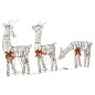 vidaXL Decorazione Natale Famiglia di Renne 90 LED Bianco Caldo Rattan vidaXL Decorazione Natale Famiglia di Renne 90 LED Bianco Caldo Rattan
