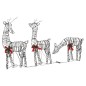 vidaXL Decorazione Natale Famiglia di Renne 90 LED Bianco Caldo Rattan vidaXL Decorazione Natale Famiglia di Renne 90 LED Bianco Caldo Rattan