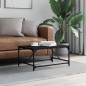 vidaXL Tavolino da Salotto Nero 75x50x35 cm in Legno Multistrato vidaXL Tavolino da Salotto Nero 75x50x35 cm in Legno Multistrato
