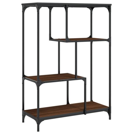 vidaXL Libreria Rovere Marrone 81x36x115cm Legno Multistrato e Acciaio