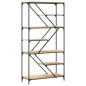 vidaXL Libreria Rovere Sonoma 91x36x176 cm Legno Multistrato e Acciaio vidaXL Libreria Rovere Sonoma 91x36x176 cm Legno Multistrato e Acciaio
