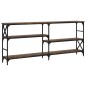 vidaXL Tavolo Consolle Rovere Fumo 180x29x76,5 cm in Legno Multistrato vidaXL Tavolo Consolle Rovere Fumo 180x29x76,5 cm in Legno Multistrato