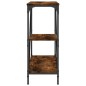 vidaXL Tavolino Consolle Rovere Fumo 88,5x30x75cm in Legno Multistrato vidaXL Tavolino Consolle Rovere Fumo 88,5x30x75cm in Legno Multistrato