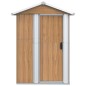 vidaXL Capanno da Giardino Marrone 126x97,5x177 cm Acciaio Zincato