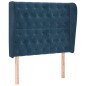 Testiera ad Orecchio Blu Scuro 93x23x118/128 cm in Velluto Testiera ad Orecchio Blu Scuro 93x23x118/128 cm in Velluto