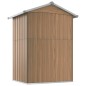 vidaXL Capanno da Giardino Marrone 126x97,5x177 cm Acciaio Zincato